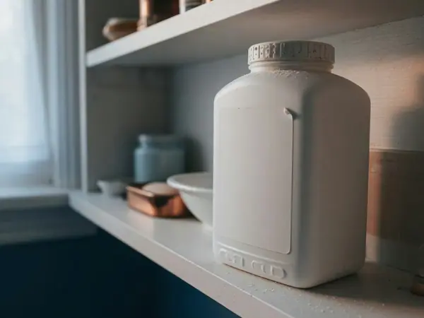 Illustration: an unbranded talcum powder container.
