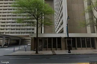 Street-level view at 260 Peachtree St NW, Atlanta, GA 30303, where Cooper Law's office is.